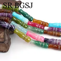 8x26mm Mixed Colors Stripe Agat Bottle Shape Gems Natural Stone  Jewelry Making DIY Beads Strand 15\