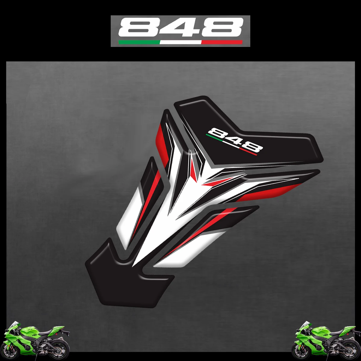 3D Motorcycle Tank Pad Protector Stickers for Ducati 848 848Evo