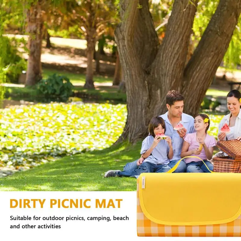 

Waterproof Picnic Blanket Outdoor Picnic Blanket Mat Washable Lawn Blanket Thick And Foldable Mats For Camping Park Grass Travel
