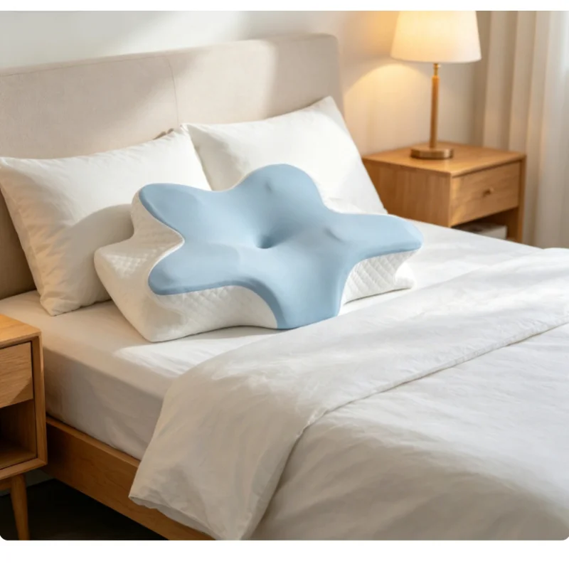 

Butterfly Neck Pillow Summer Cold Slow Rebound Memory Cotton Home Cervical Sleeping Pillow