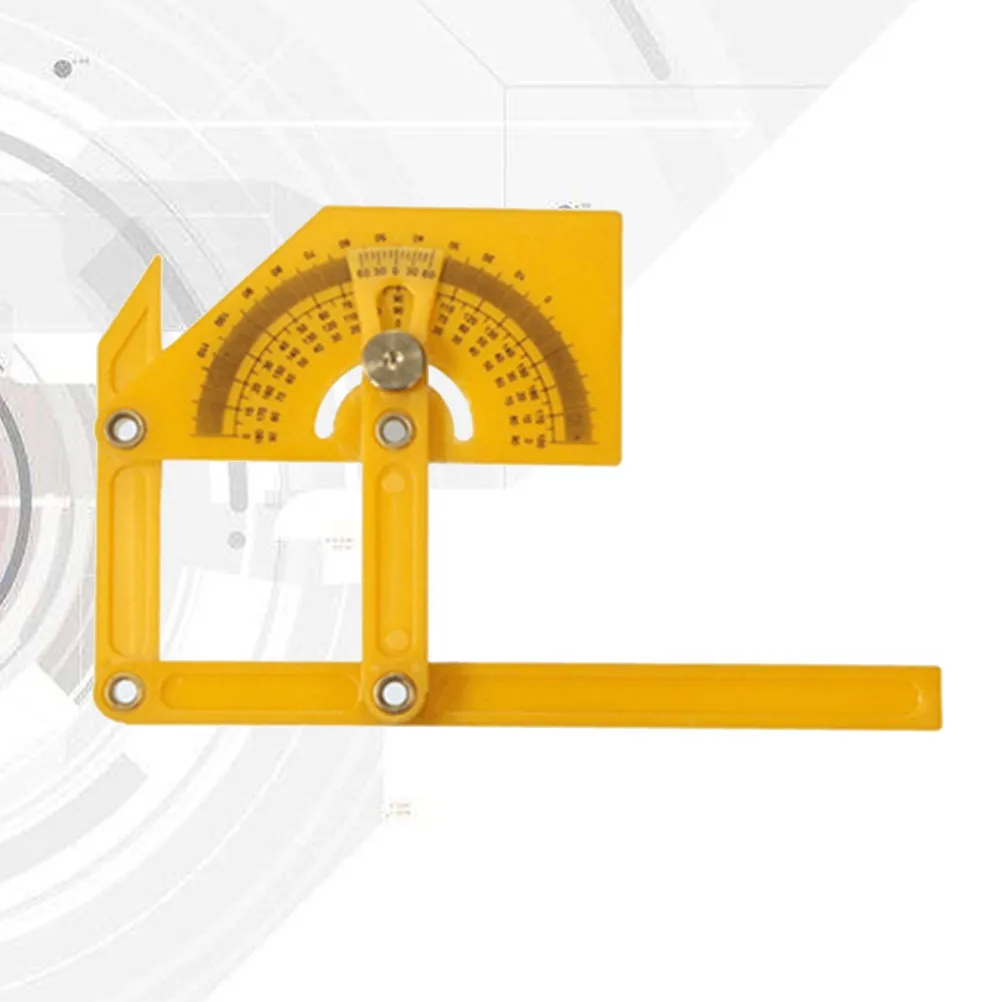Yellow ABS Plastic Foldable Ruler Multi Angle Measuring Instrument Repeat Marking Arch Shape Carpenter Tool