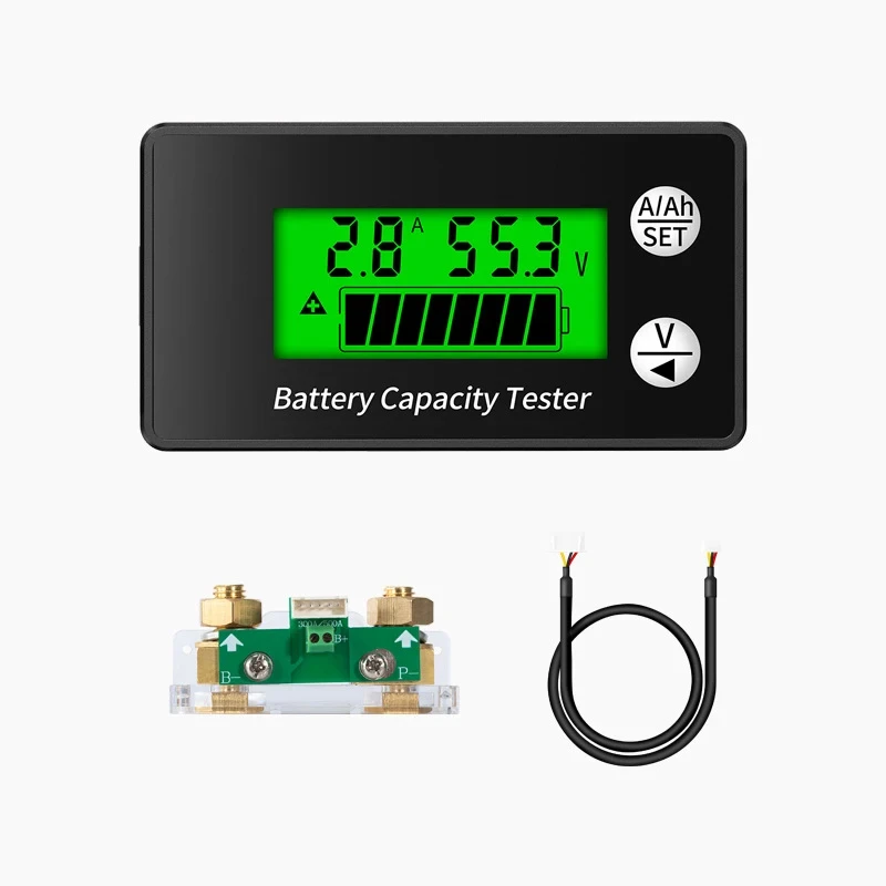 DC 8-100V Battery Capacity Tester Voltage Current Indicator Voltmeter Lithium LiFePO4 Lead-acid Coulomb Meter LCD Ammeter