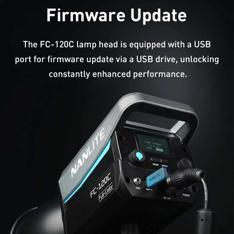 FC120C RGBW 2700K-7500K CRI 95 Professional Photography Light for Studio Outdoor Mobile Shooting Portable 1.1kg