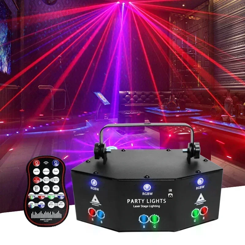 2024 9 Eyes Stage Lights Strobe RGB Light with DMX controller Party Lighting Projector for Bar Club DJ Disco Xmas luces
