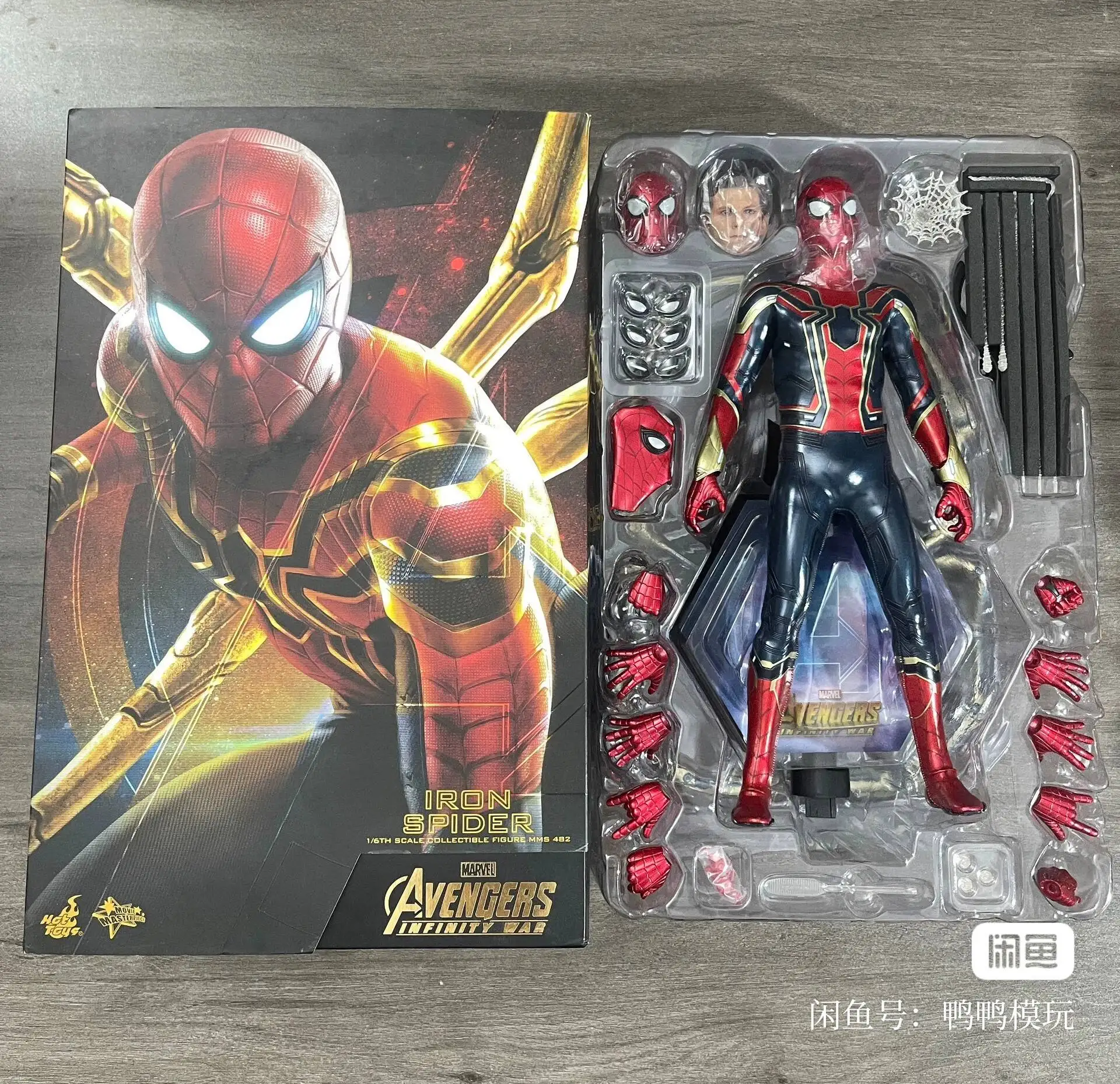 Ht Hottoys 1/6 Mms482 Spiderman Anime Figure Avengers: Infinity War Spider Man Collection Decoration Movable Model Kid Toy Gifts