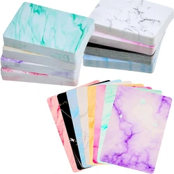 50pcs 5x7cm 4x8.8cm Marble Earring Necklace Card Display Holder Paperboard For Jewelry Packaging Business Organizer Supplies