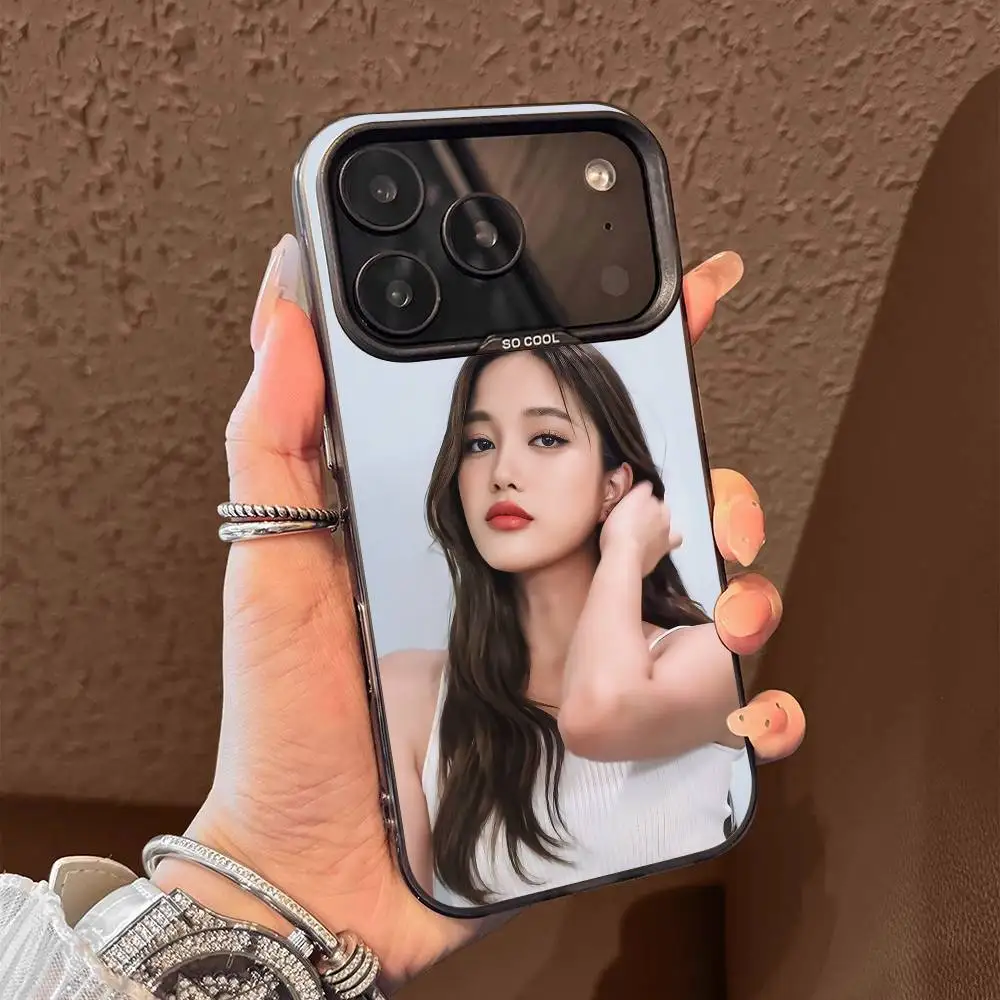 Custodia per telefono F-Freen Sarocha per iPhone 17,16,15,14,13,12,11,Pro,Max,Plus,E,Air,Mini Cover in Tpu nera