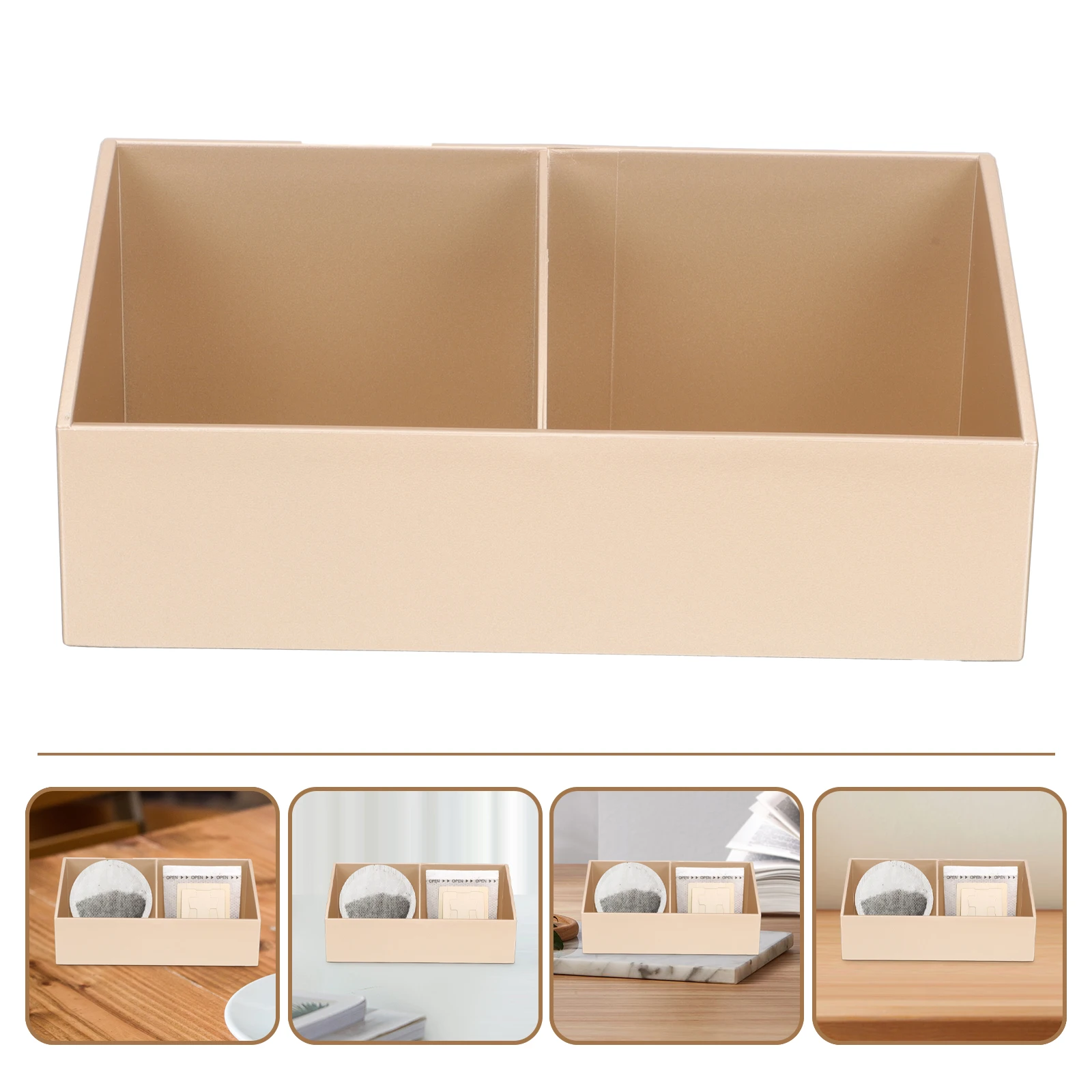 Tea Storage Box Bags Holder Organizer Coffee Organiser Station Drinks Packet Sugar Hotel Countertop