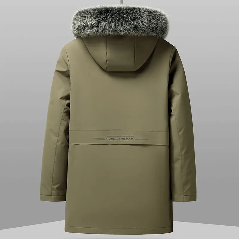 90% witte eend donsjassen mannen Winter Heren Donsjack Hoogwaardige Effen Kleur Dikke Warme Outdoor mannen Winddicht Parka parka