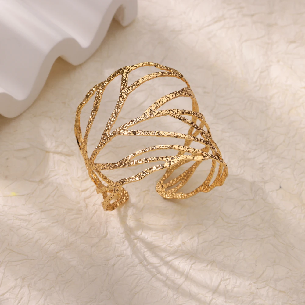 Vintage Fashion Stores - Stainless Steel Wide Bangles for Women