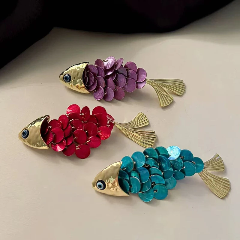 

Новая заколка для волос в виде чешуи русалки, с дизайном карпа кои, из сплава, в форме утиного клюва, аксессуар для волос для женщин и девочек, заколка-зажим для укладки волос