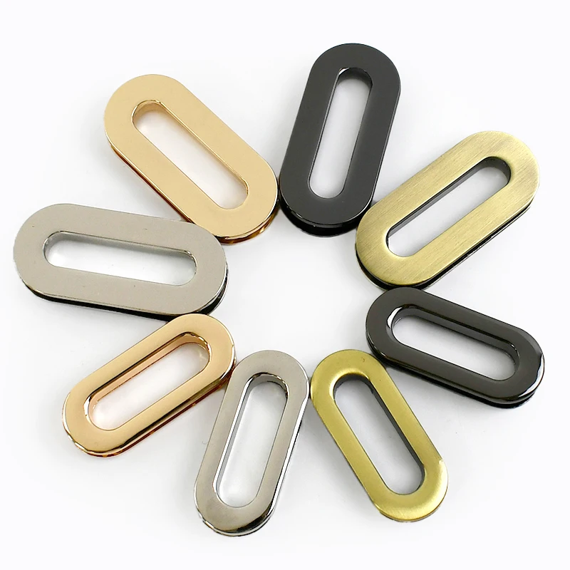 

5/10/20P Metal Oval Eyelet Buckle with Grommets O Ring Clasp for Bag Leather Bags Decoration Loop Hook DIY Sewing Accessory
