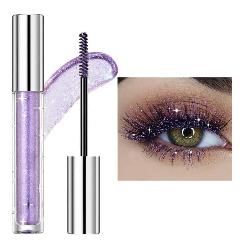 Nieuwe 3 Kleuren Diamant Glitter Mascara Langdurige Make-Up 3d Volume Wimpers Curling Shimmer Mascara Eye Lash Vrouwelijke Cosmetische