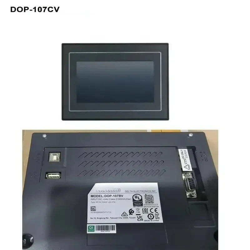 7 Inch HMI Touch Screen Panel DOP107 Series (BV/EG/DV/WV) with Ethernet Industrial Human Machine Interface for PLC