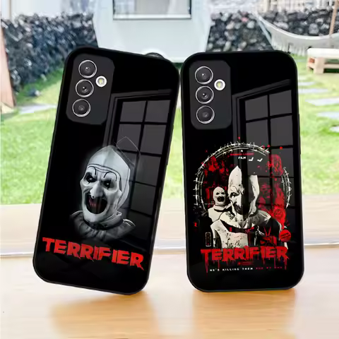 Horror Movie Terrifier Phone Case For S24 Ultra Samsung S23 Fe S22 S20 S21 Plus Galaxy A54 A34 A24 A53 Note 20 Glass Cover