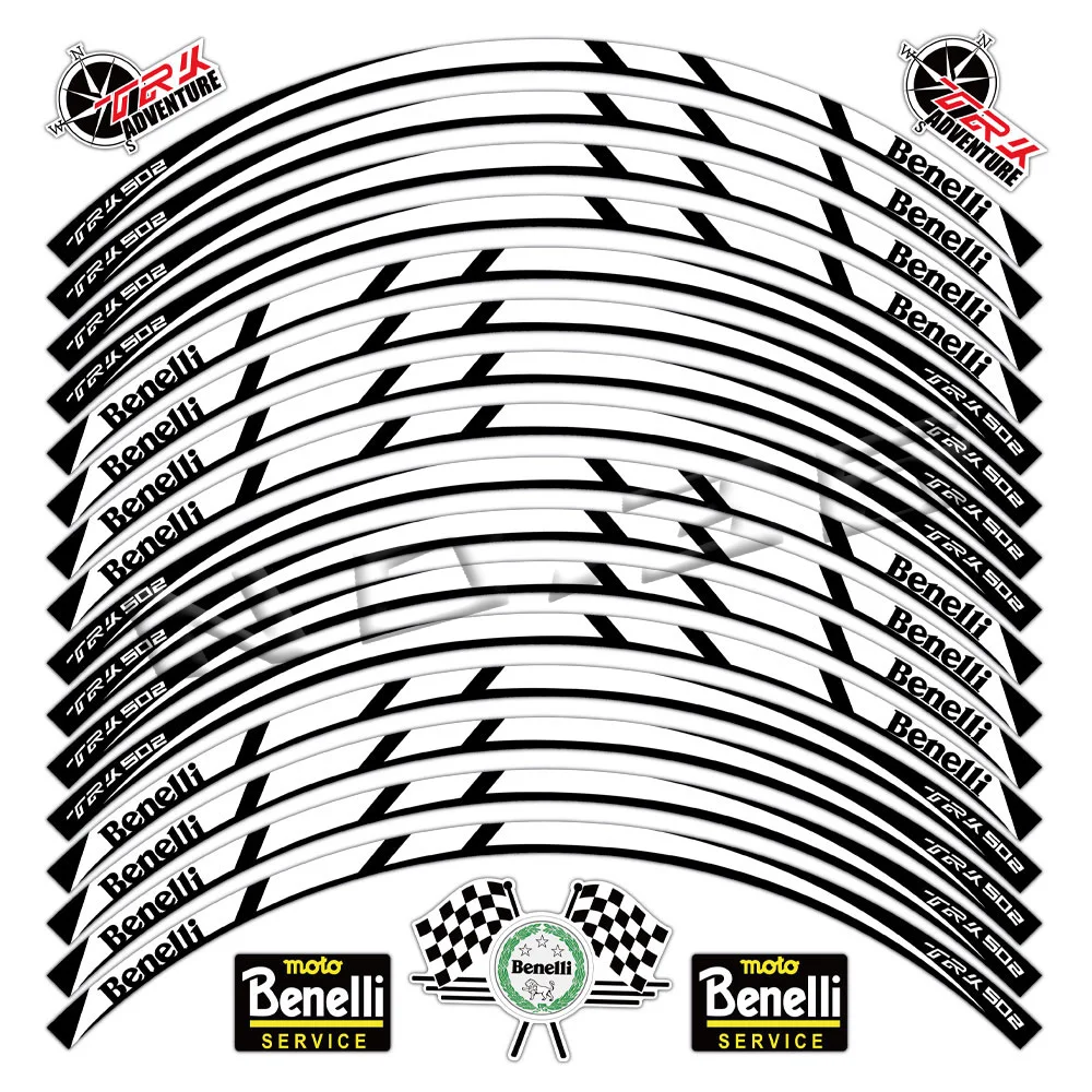 For Benelli TRK 502 TRK502 trk 502 2023 Motorcycle Wheel Sticker Rim Reflective Decal Stripe Tape Accessories Waterproof