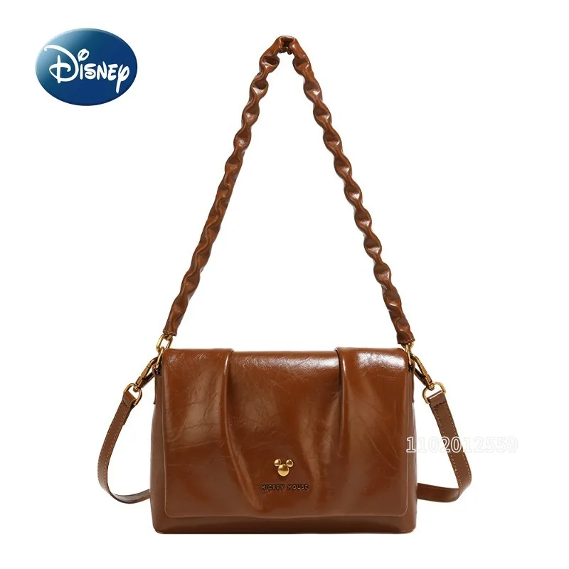 

Disney New Women's Shoulder Bag Luxury Brand Original Modern Horizontal Pleated Women's Shoulder Bag Cartoon Fashion Women's Bag