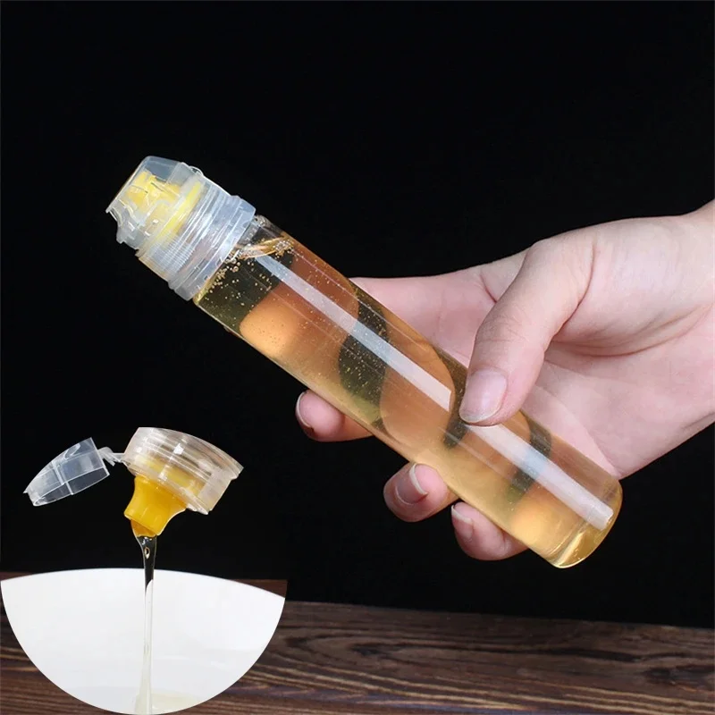 Portable Flip Top PET Squeeze Bottle Honey Loquat Cream Bottle Leak-Proof Easy To Control The Volume Food Grade Portable Bottle - Image 4