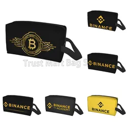 Travel Makeup Bag Original Bitcoin Logo Print Portable Toiletry Organizer Large Capacity Storage Bag Unisex Travel Pouch