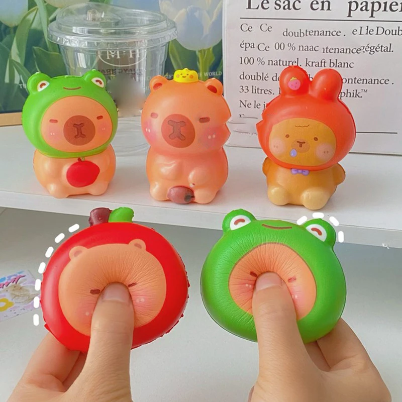 Cartoon Capybara Mochi Pinching Toy Squishy Toy Slow Rebound Decompression Toys Stress Release Hand Relax Gifts