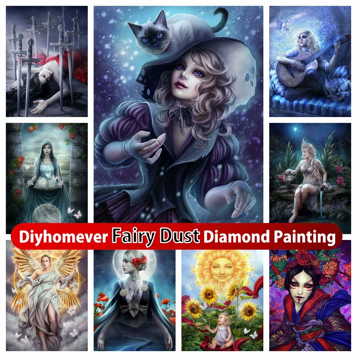 

Fantasy Cartoon Girl Fairy Dust Diamond Painting Mosaic Gothic Art Embroidery Cross Stitch Picture Handicrafts Home Decor Gifts