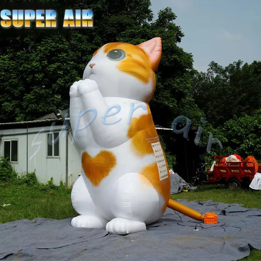 Maneki-neko gonflable de mascotte gonflable de décoration d'entreprise populaire pour la décoration publicitaire