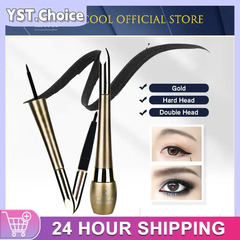 Hengfang Liquid Professional Eyeliner Makeup Golden Double Ended Eyeliner Make Up Long Lasting WaterproofEye Liner Pencil TSLM1