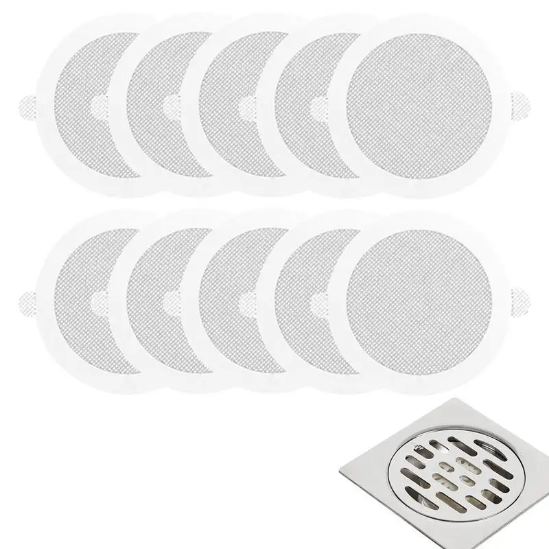 Drain Hair Catcher Shower 10 PCS Shower Drain Cover Hair Catcher Shower Drain Bathroom Mesh Stickers For Human And Pet Hair