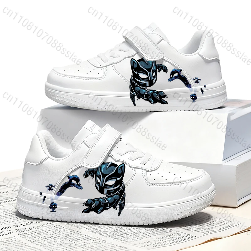 

Кроссовки Black Panther Superhero с крутым принтом для детей, мальчиков, подростков и студентов: удобные, дышащие, нескользящие, повседневные, спортивные