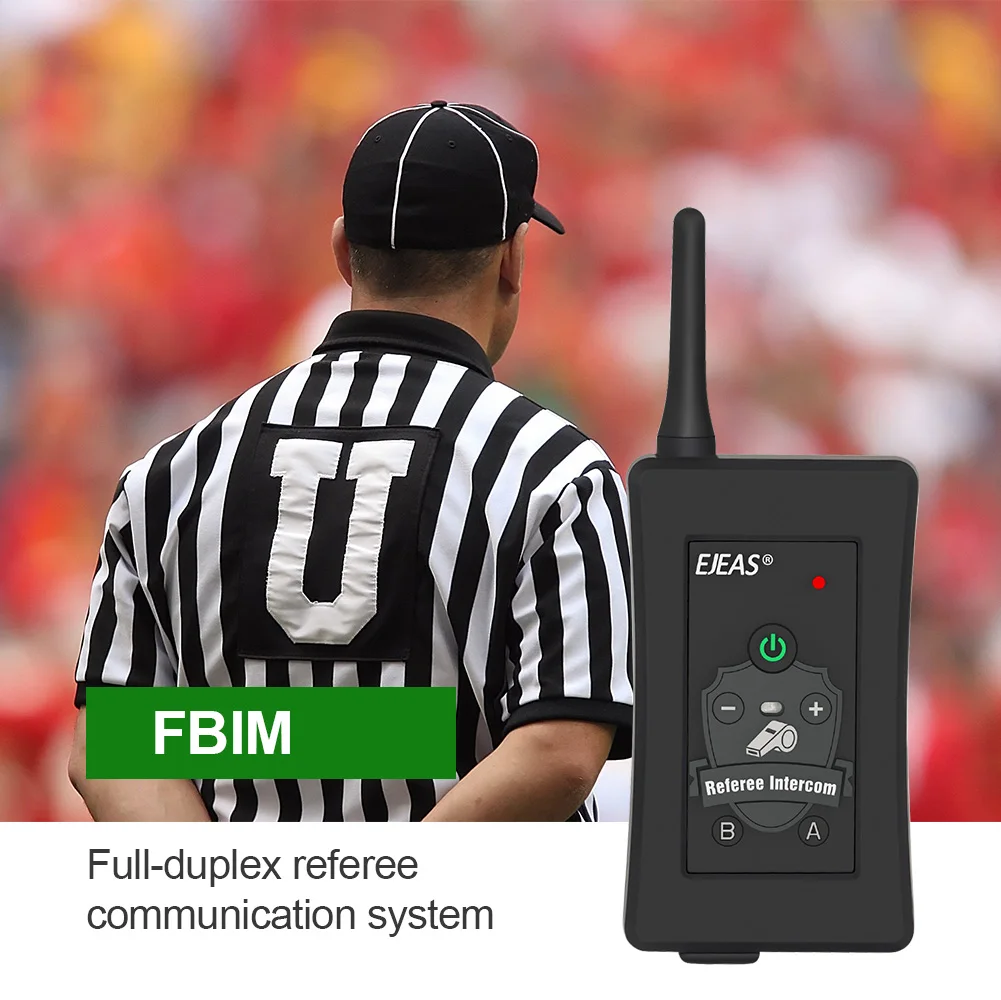 Ejeas Fbim 1500 Soccer Referees 4-way Bt Communication Intercom Referees Communication Intercom