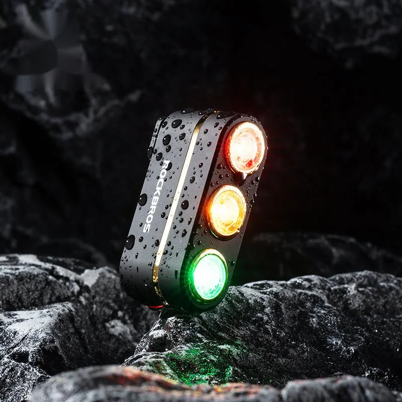 Bicycle brake sensing, three color warning taillights, mountain road bikes, night riding equipment_voghion.com