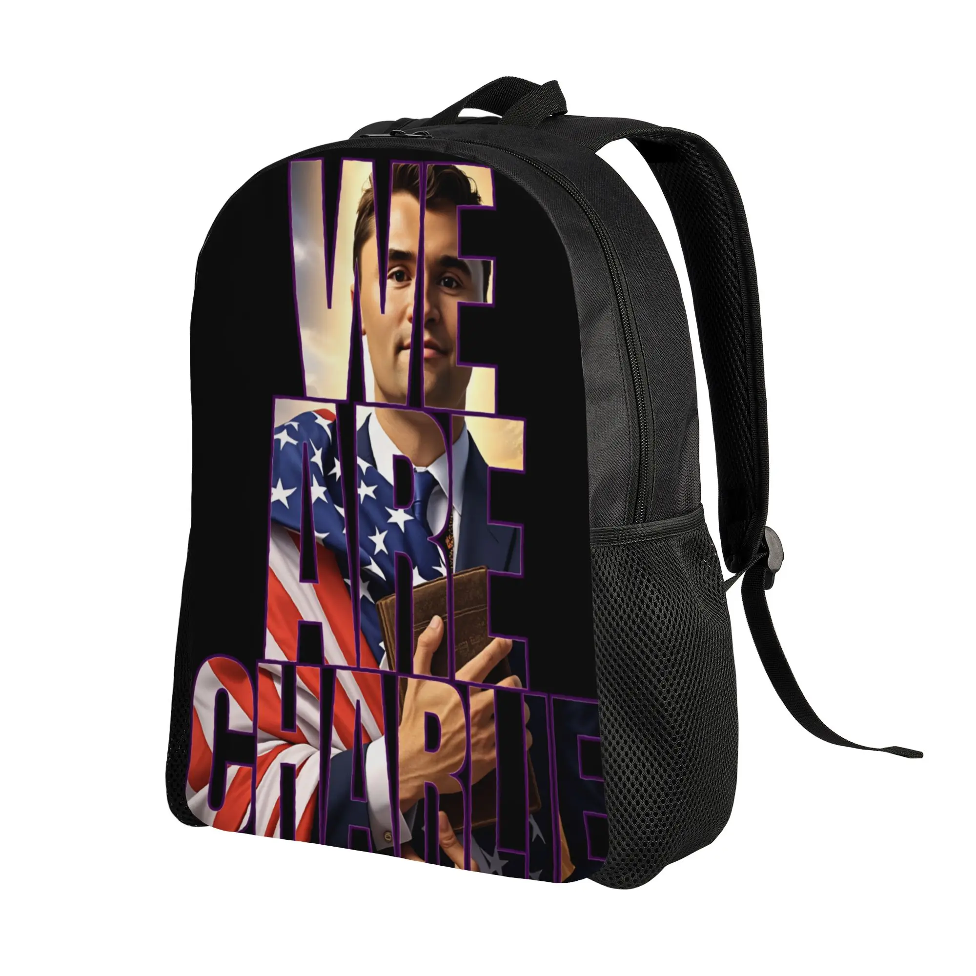 Rest in Peace Charlie Kirk Legends Backpack  Boy Polyester Travel Backpacks Durable Funny High School Bags Rucksack