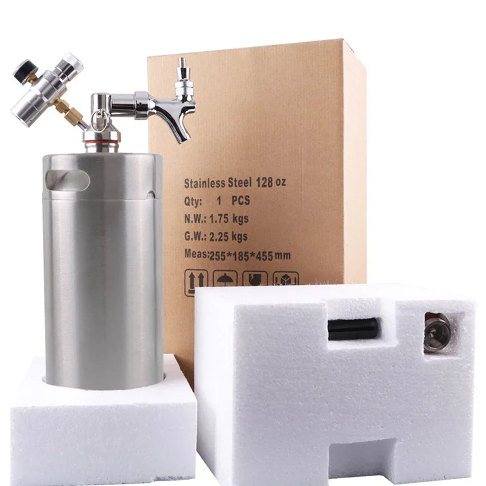 for Family Gatherings, Bars and Outdoor Travel Stainless Steel Beer Kegs Tabletop Brewer Easy-to-operate Beater Suitable