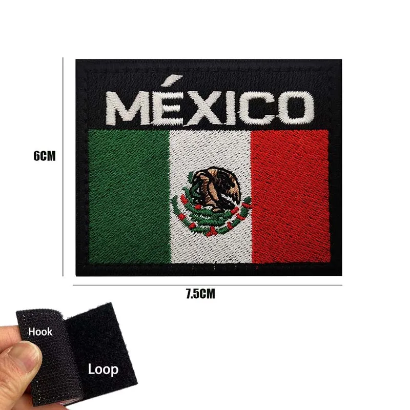 Mexico National Flag,Eagle Badge Applique Embroidery Patches,Military Tactical Emblem Stickers For Armband Backpack