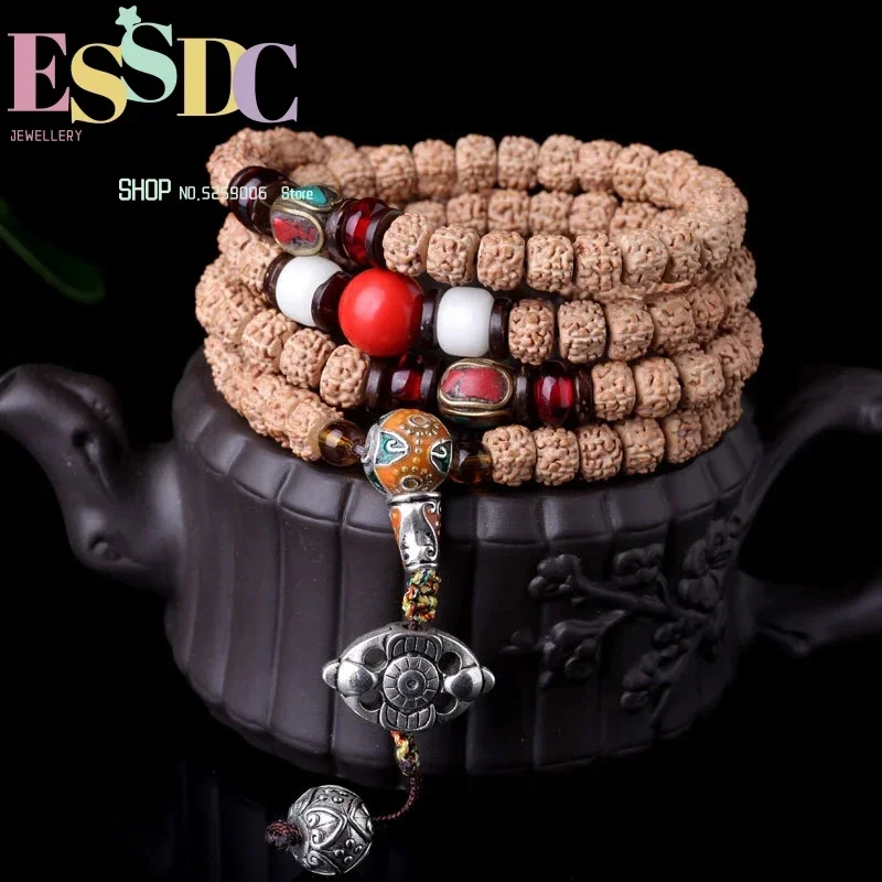 bracciale-all'ingrosso-con-108-perle-naturali-vajra-bodhi-mala-tibetana-rudraksha-per-la-preghiera