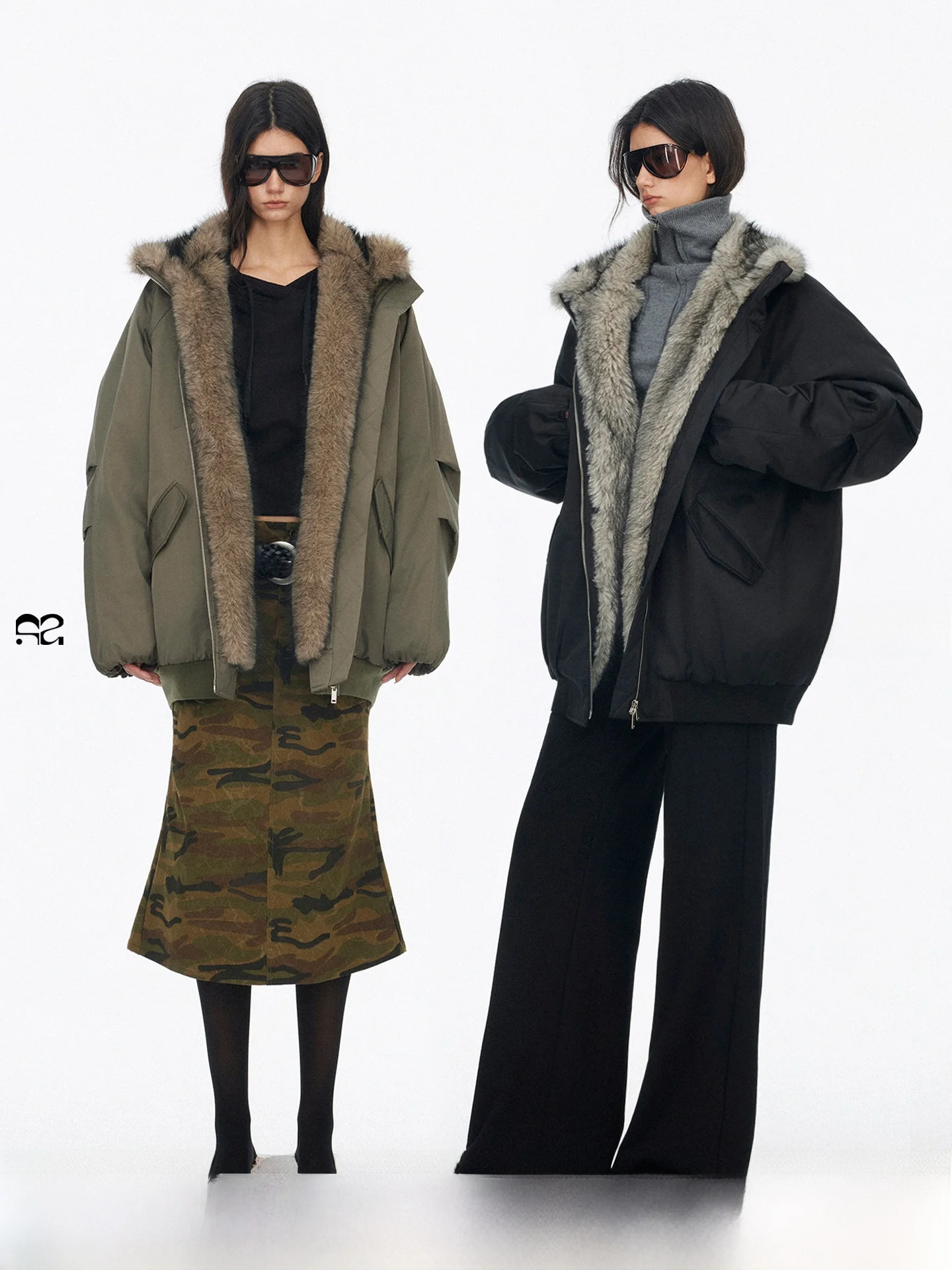 

Thiened Plu Collar Inner Design American Retro Sle Cotton Jaet Warm Sensation Women's Faion Outerwear Coat