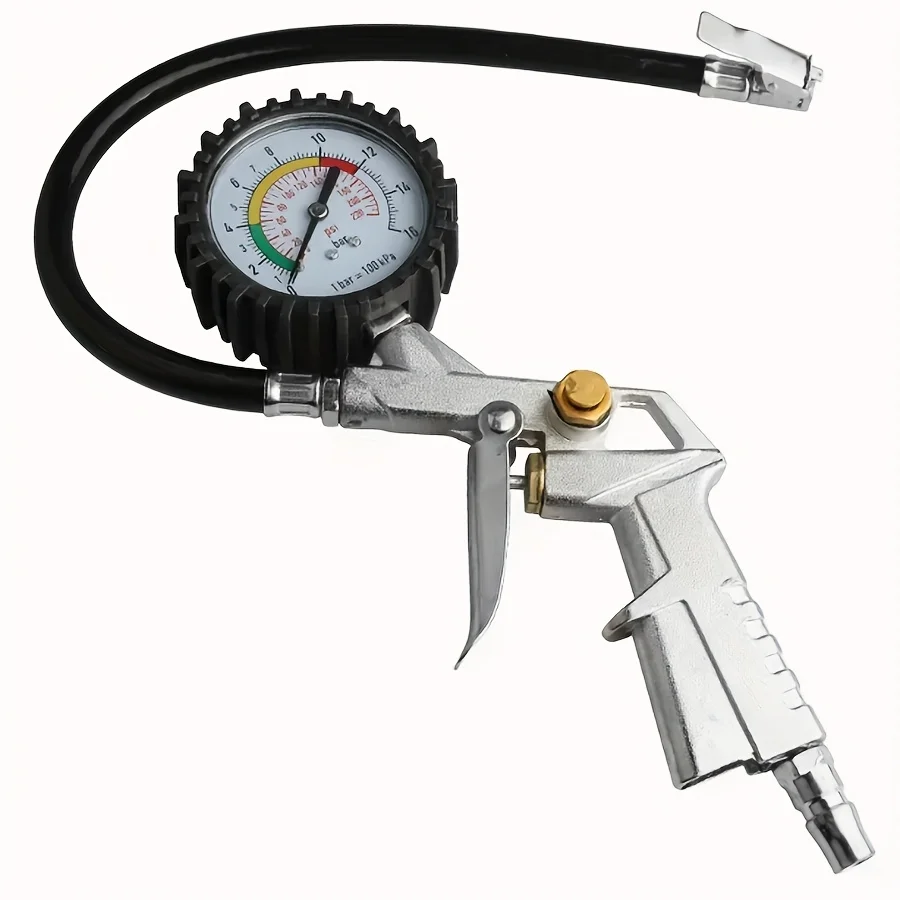 

1 шт. шланг для ручного накачки шин — неэлектрический воздушный насос для велосипедов, скутеров, автомобильных шин — прочная резиновая трубка с металлическими зажимами