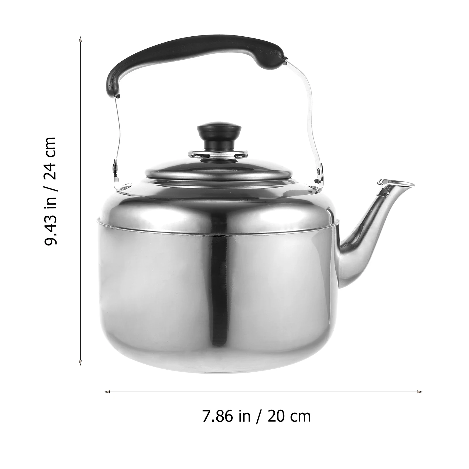 

Stainless Steel Teakettle Large Capacity Sounding Kettle for Home Heating Chirping Vintage Travel Whistling Safe Anti Scalding