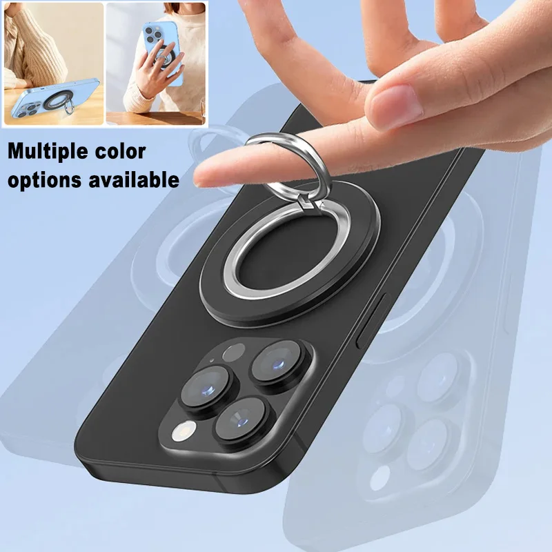 

Magnetic Phone Ring Holder 360° for MagSafe Kickstand Magnet Grip for iPhone 15 14 13 12 Pro Max Finger Ring Holder Stand