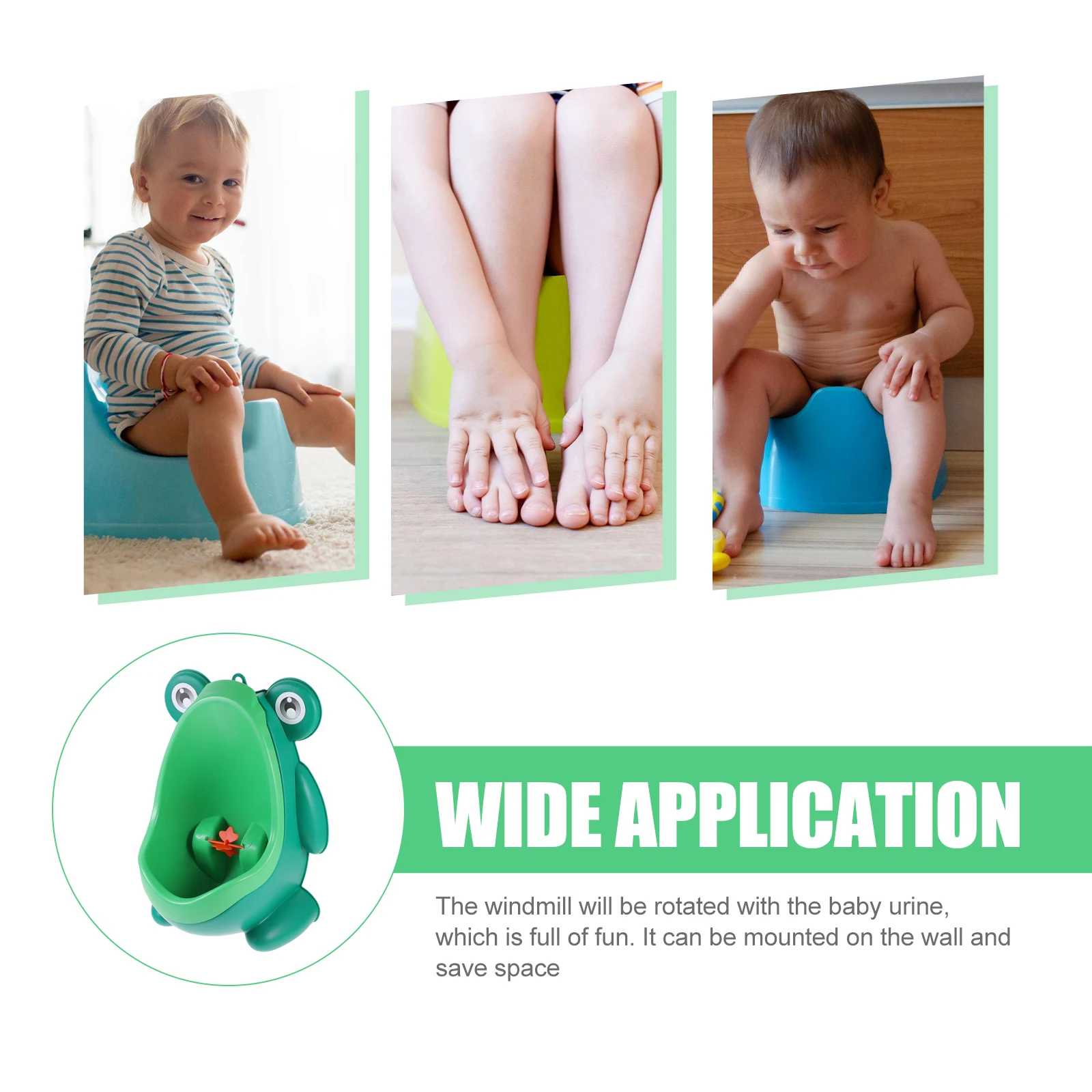 

Cartoon Frog Urination Baby Toilet Trainer Potty Vertical Boy Training Urinal Pp Children Toddler