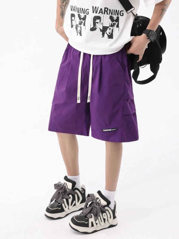 

Loose Large Size American Sle Casual Work Pants orts Men's Summer Trendy Brand Wide Leg Five-Quarter Pants Qui Dry