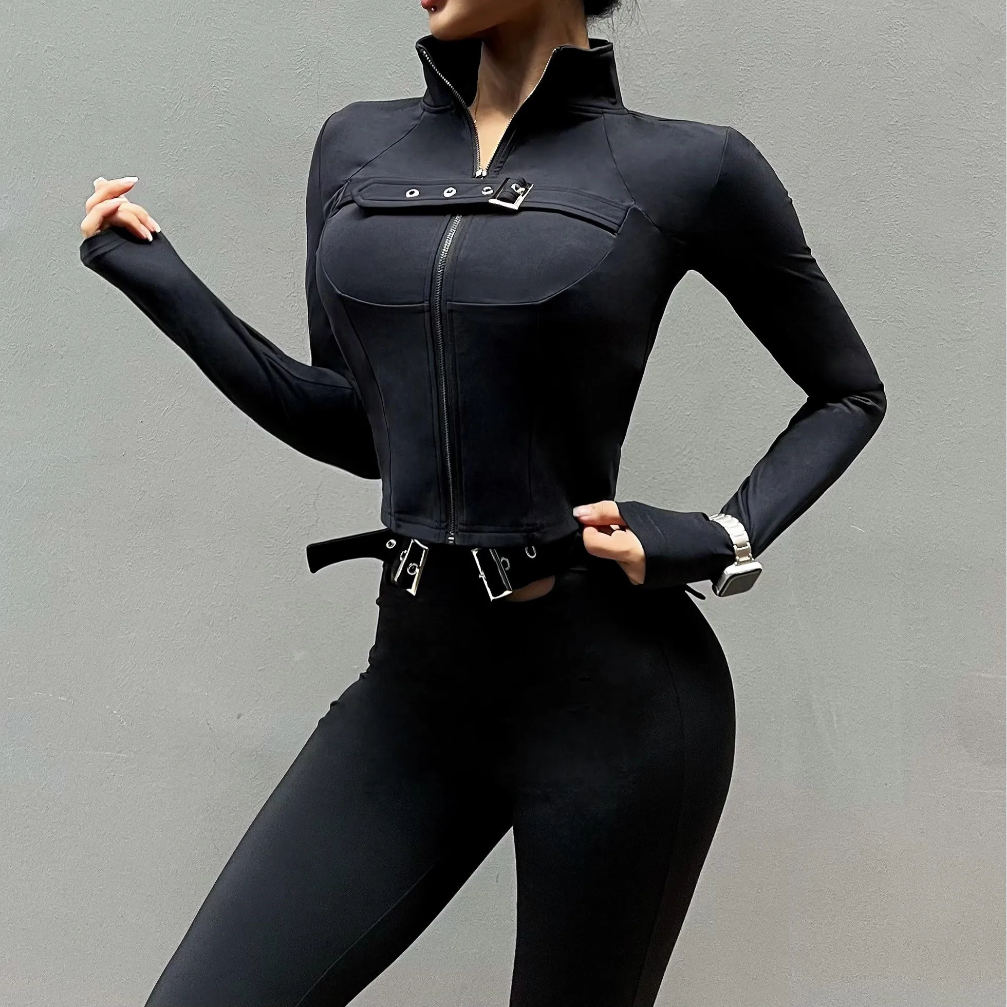 2024 1/2PCS Fitness Women Buckle Yoga Set High Waist Squat Proof Workout Flare Pant Gym Legging Outfit Active Suit Wear