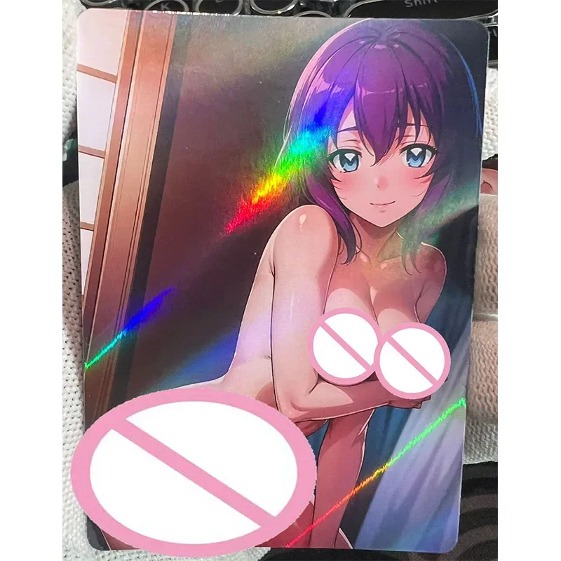 Esposa cartões colecionáveis meninos jogos brinquedos jogos de mesa presentes de aniversário diy anime mana kisara rem miku nami cartões flash premium