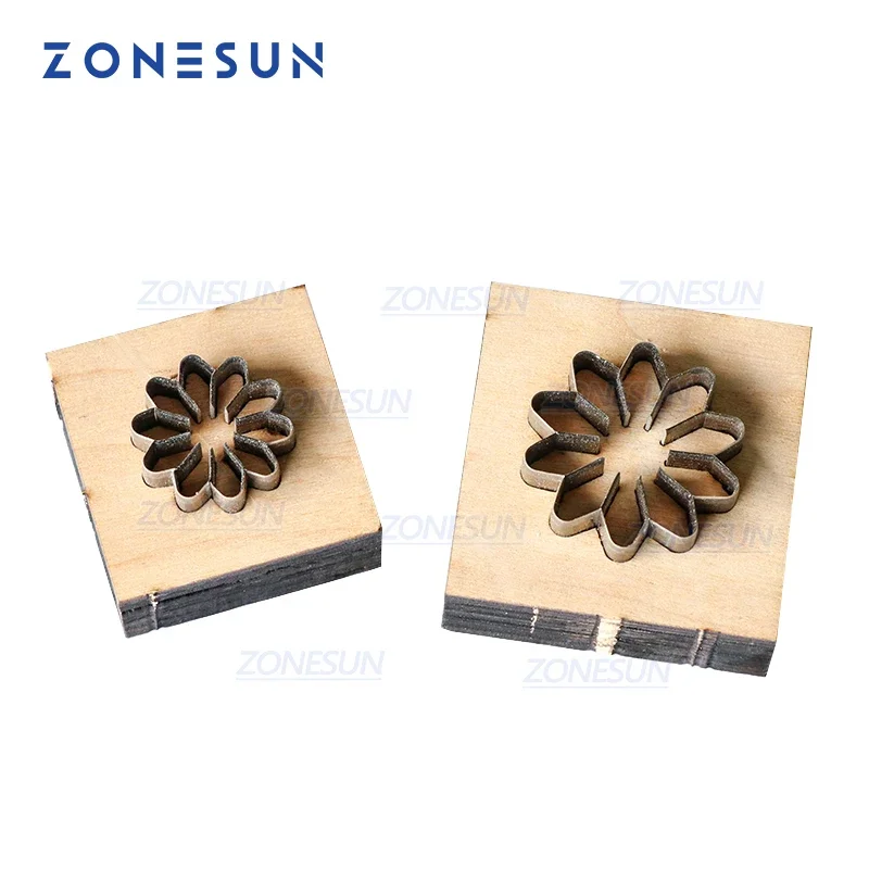 

ZONESUN Цветочный кожаный штамп DIY Вырезанные кожаные украшения Деревянный шаблон Штамповочные штампы Стальной линейный штамп