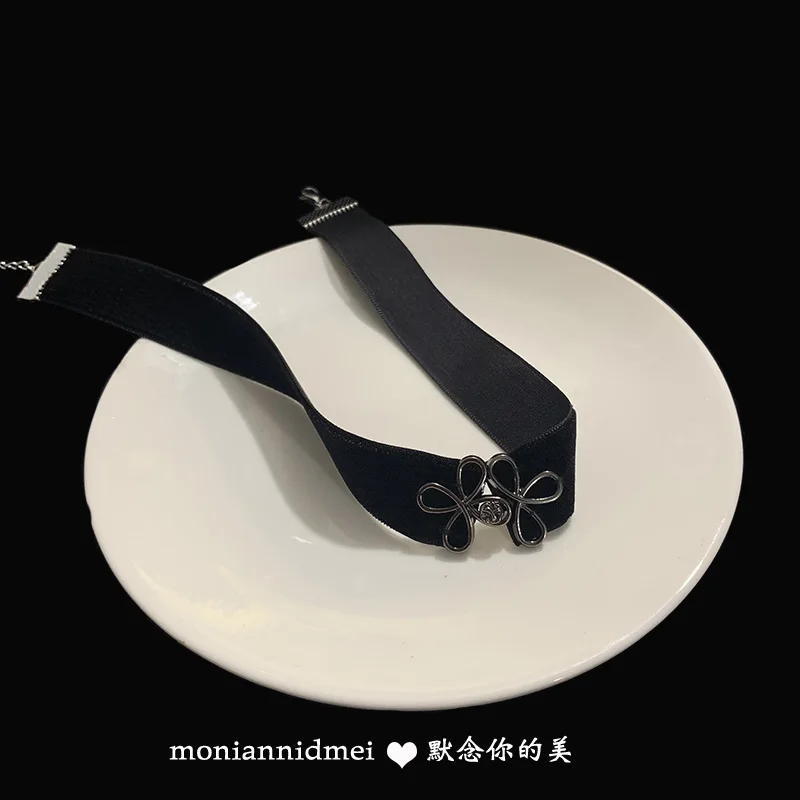 LOLITA Black Dark Girl Punk Niche Collar Girl's Choker Necklace kawaii accessories