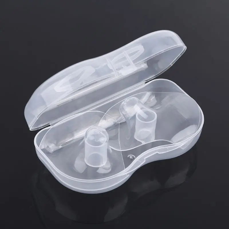 2 peças protetor mamilo silicone ultrafino macio protetor leite materno para bebê