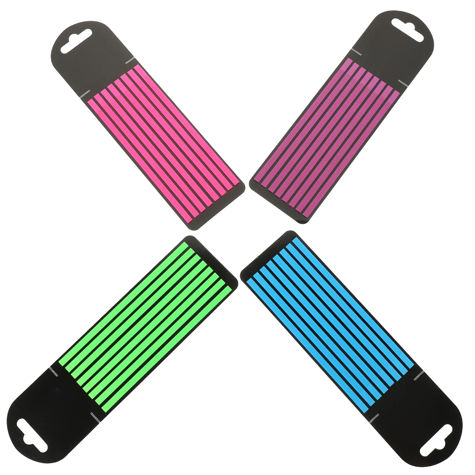 

3pcs Fluorescent Highlight Strips Clear Transparent Reading Markers Sticky Page Flags for School Office Home Sentence