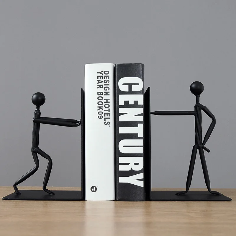Room book decoration Home decoration Gifts Moving metal handicraft stick figure model