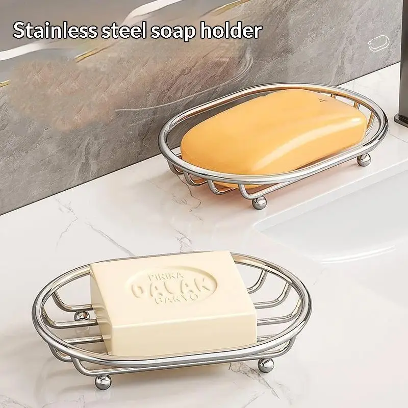 Soap Dish Drainage Rack Rust Resistant Bathroom Shower Holder Minimalist Home Decoration Accessory