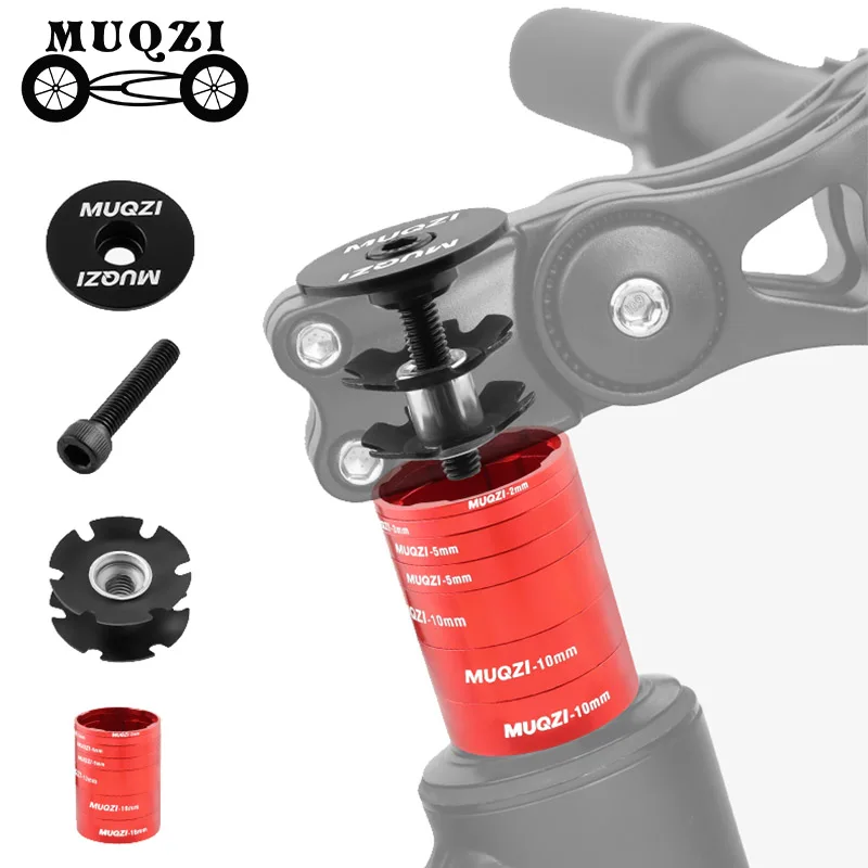 MUQZI Bike Headset Spacer Kit with Stem Top Cap 1-1/8